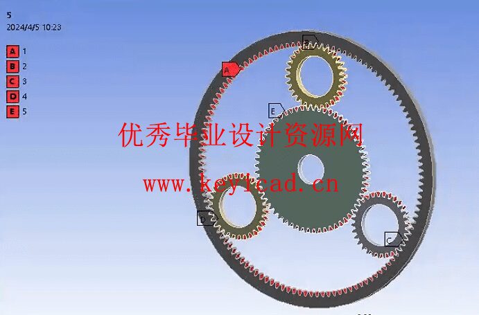 行星齿轮有限元仿真分析（附Solidworks模型）