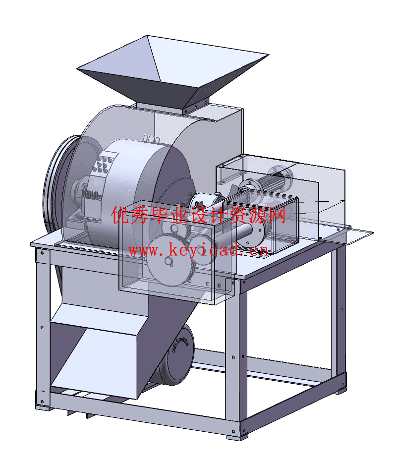 饲料破碎机结构设计(附Solidworks模型、CAD图纸) 饲料破碎机结构设计(附Solidworks模型、CAD图纸)