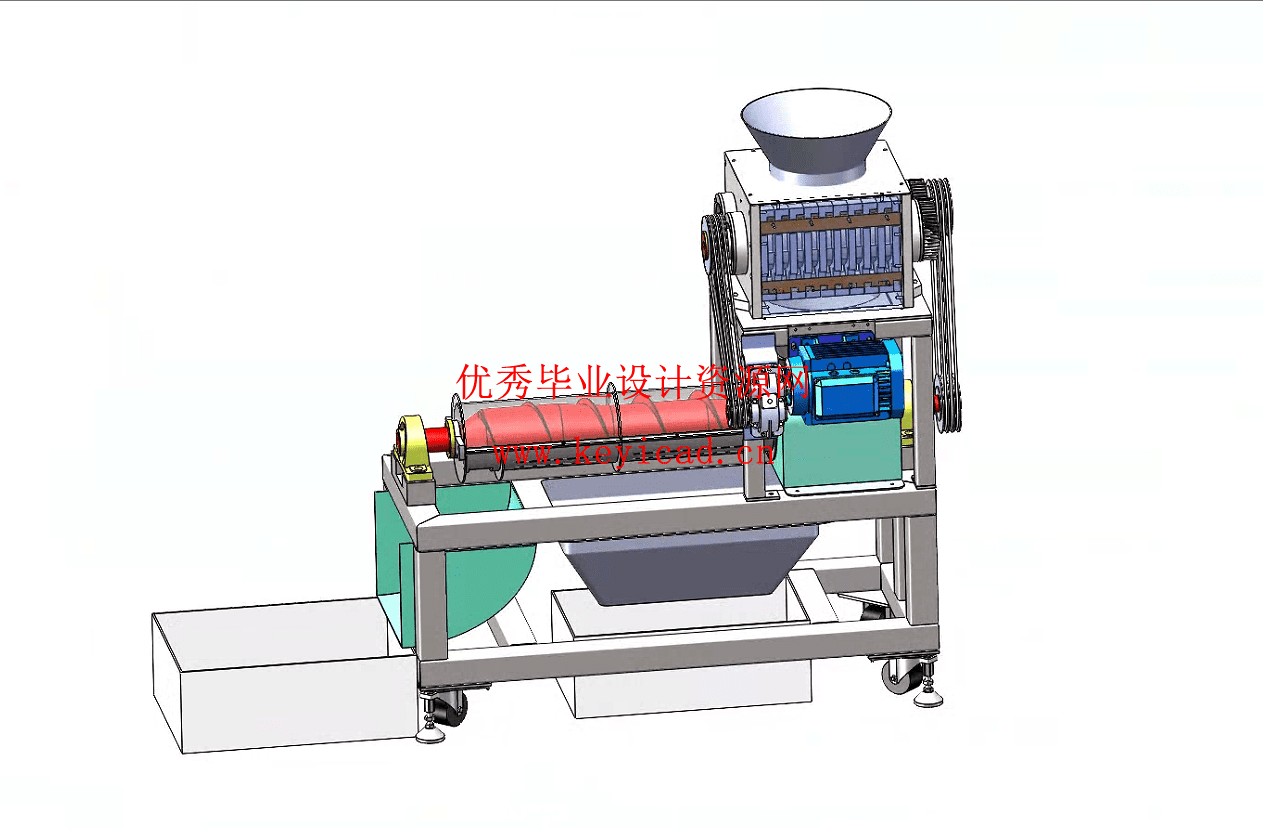 厨余垃圾粉碎机设计(附ANSYS仿真、Solidworks模型、CAD图纸) 厨余垃圾粉碎机设计(附ANSYS仿真、Solidworks模型、CAD图纸)
