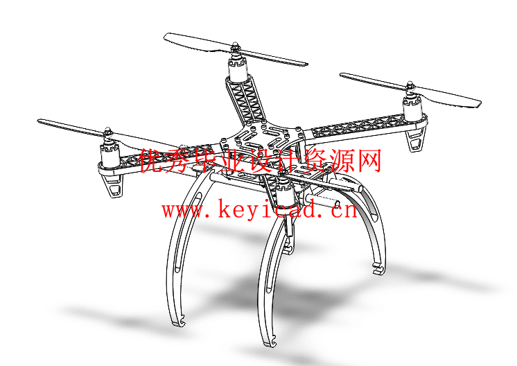 水域救援无人机飞行装置的设计(附Solidworks模型、CAD图纸) 水域救援无人机飞行装置的设计(附Solidworks模型、CAD图纸)