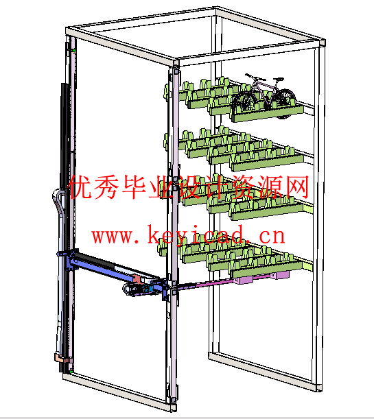 自行车停车库设计(附Solidworks模型、CAD图纸) 自行车停车库设计(附Solidworks模型、CAD图纸)