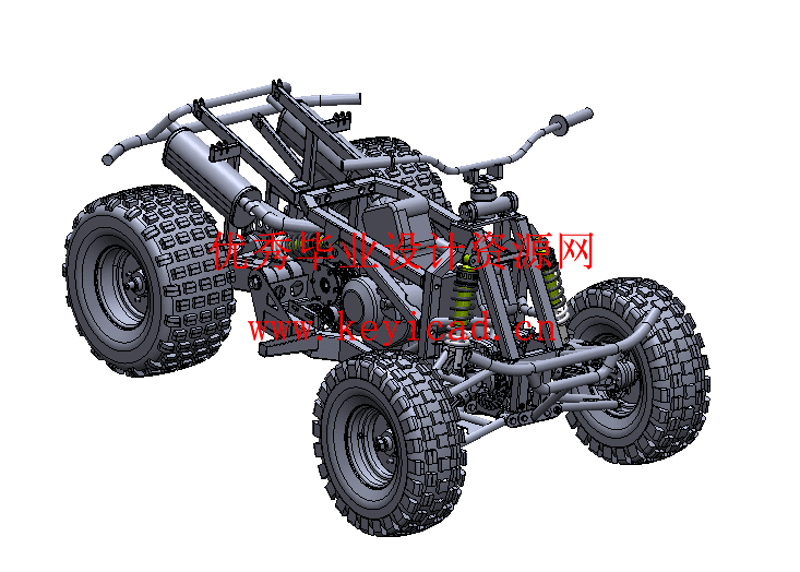 公牛越野车的车架改造及分析(附Solidworks模型、CAD图纸) 公牛越野车的车架改造及分析(附Solidworks模型、CAD图纸)