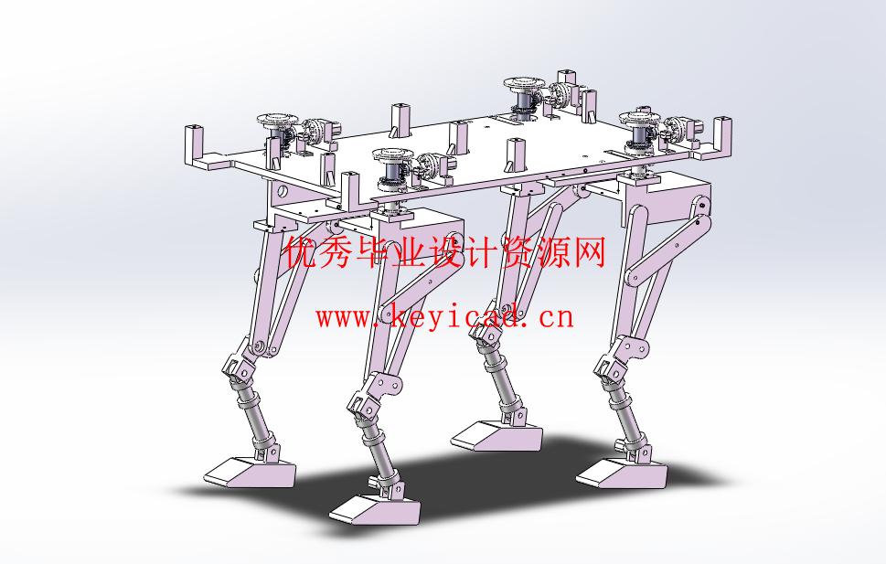步行仿生机器人设计(附Solidworks模型、CAD图纸) 步行仿生机器人设计(附Solidworks模型、CAD图纸)