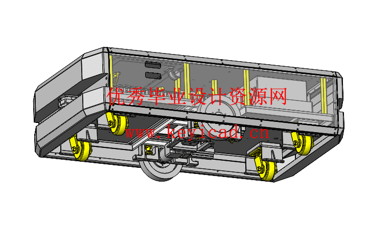 立体仓库式AGV小车底盘结构设计与仿真分析(附Solidworks模型、CAD图纸) 立体仓库式AGV小车底盘结构设计与仿真分析(附Solidworks模型、CAD图纸)