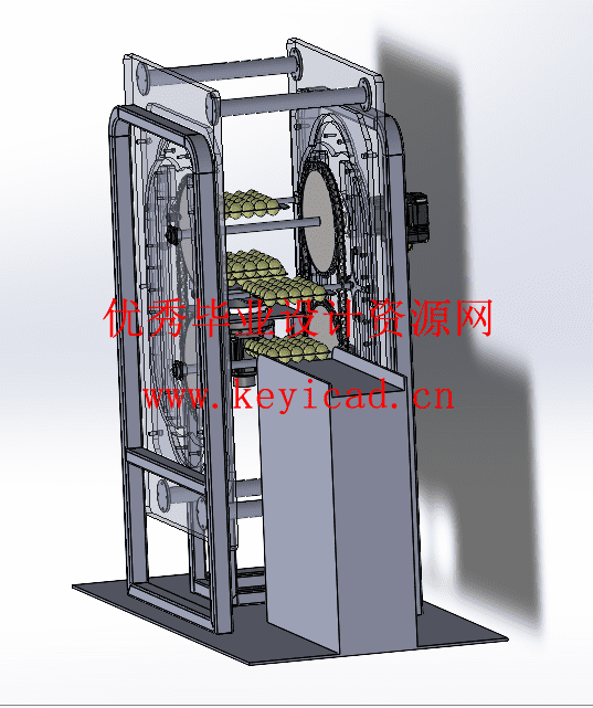 鸡蛋托盘堆叠机械设计(附PLC程序、Solidworks模型、CAD图纸) 鸡蛋托盘堆叠机械设计(附PLC程序、Solidworks模型、CAD图纸)