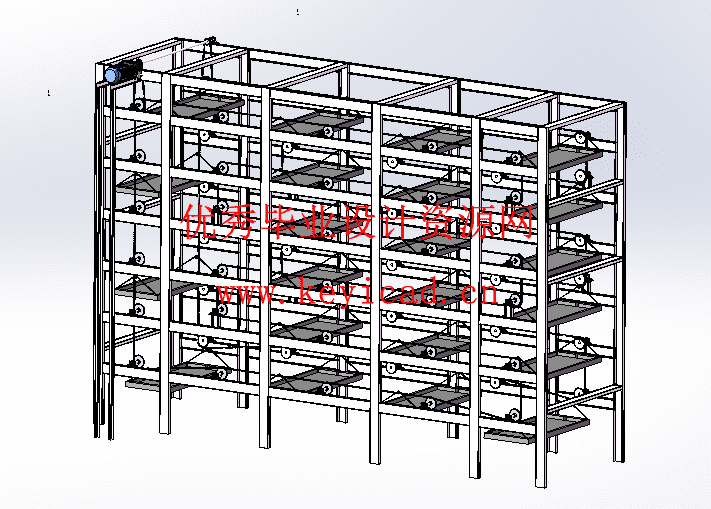 多层蚕台循环机结构设计(附ANSYS仿真、Solidworks模型、CAD图纸) 多层蚕台循环机结构设计(附ANSYS仿真、Solidworks模型、CAD图纸)