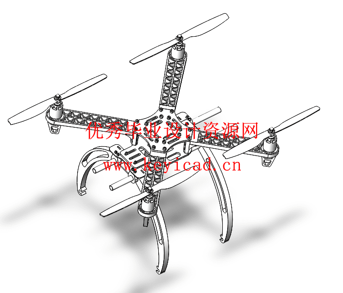 水域救援无人机飞行装置的设计(附Solidworks模型、CAD图纸) 水域救援无人机飞行装置的设计(附Solidworks模型、CAD图纸)