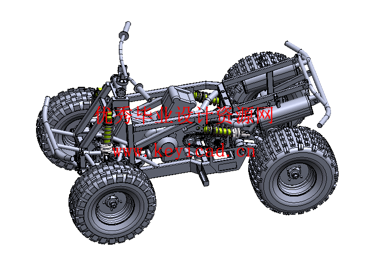 公牛越野车的车架改造及分析(附Solidworks模型、CAD图纸) 公牛越野车的车架改造及分析(附Solidworks模型、CAD图纸)