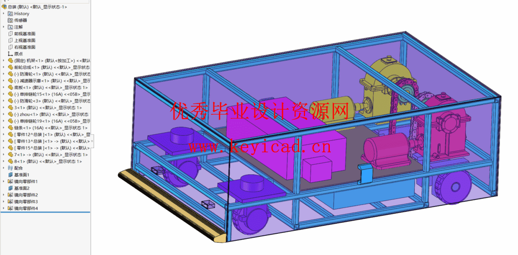 储能集装箱电池包周转小车转运结构设计(附Solidworks模型、CAD图纸) 储能集装箱电池包周转小车转运结构设计(附Solidworks模型、CAD图纸)