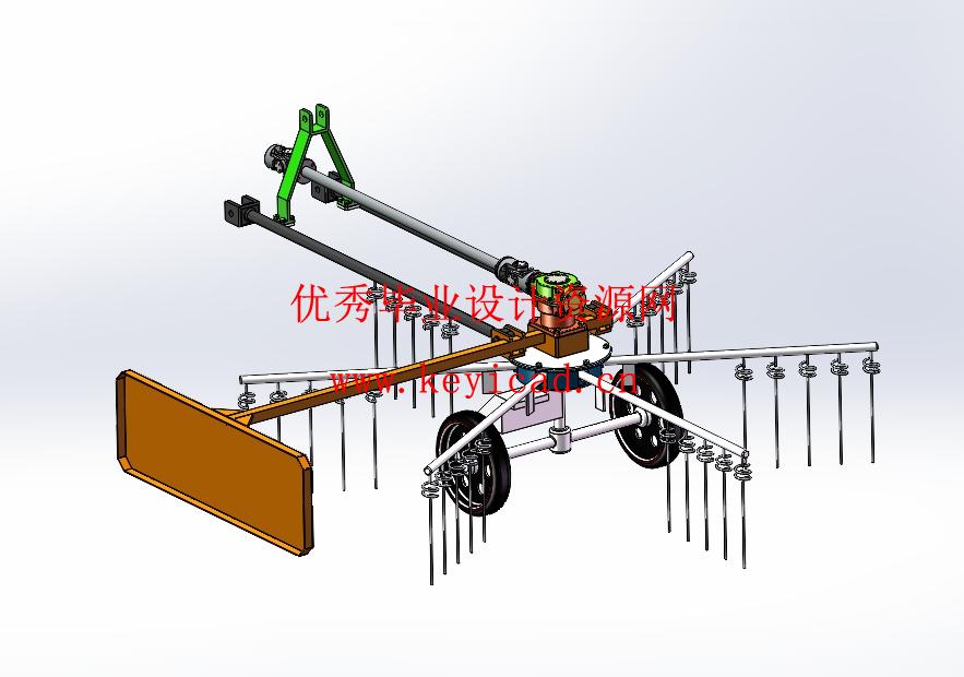 旋转式搂草机设计(附Solidworks模型、CAD图纸) 旋转式搂草机设计(附Solidworks模型、CAD图纸)