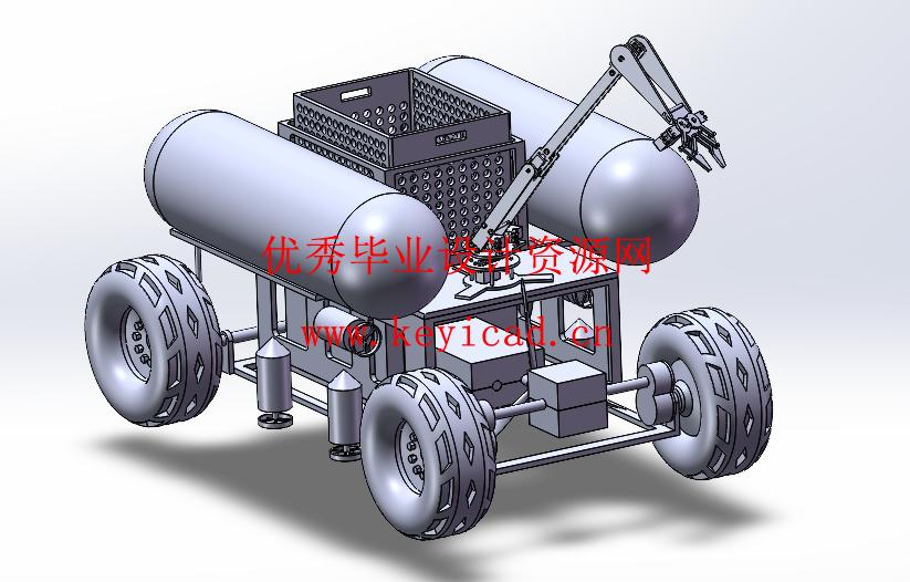 水底垃圾清理机器人设计(附Solidworks模型、CAD图纸) 水底垃圾清理机器人设计(附Solidworks模型、CAD图纸)