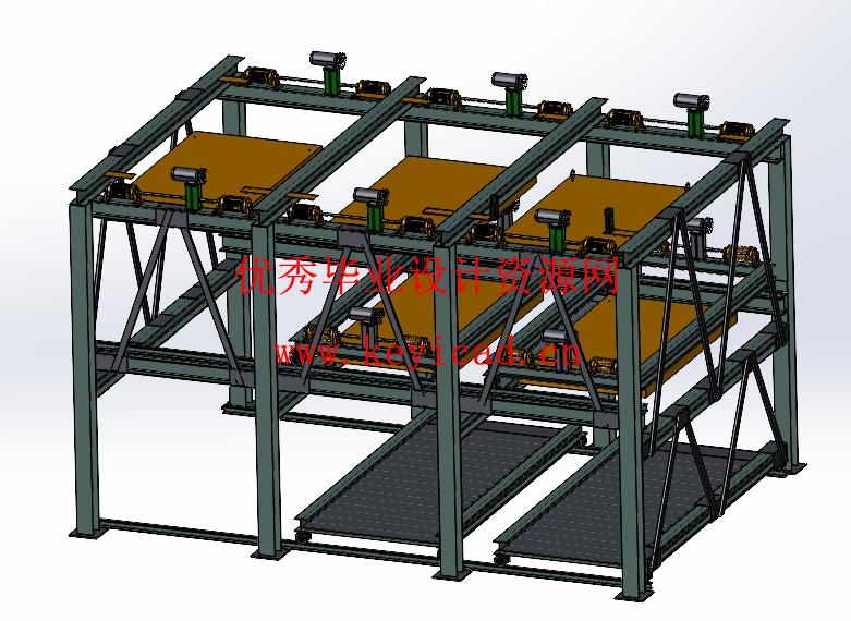 升降横移式立体车库的设计(附Solidworks模型、CAD图纸) 升降横移式立体车库的设计(附Solidworks模型、CAD图纸)