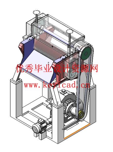 甘蔗榨汁机三维建模(附Solidworks模型、CAD图纸) 甘蔗榨汁机三维建模(附Solidworks模型、CAD图纸)