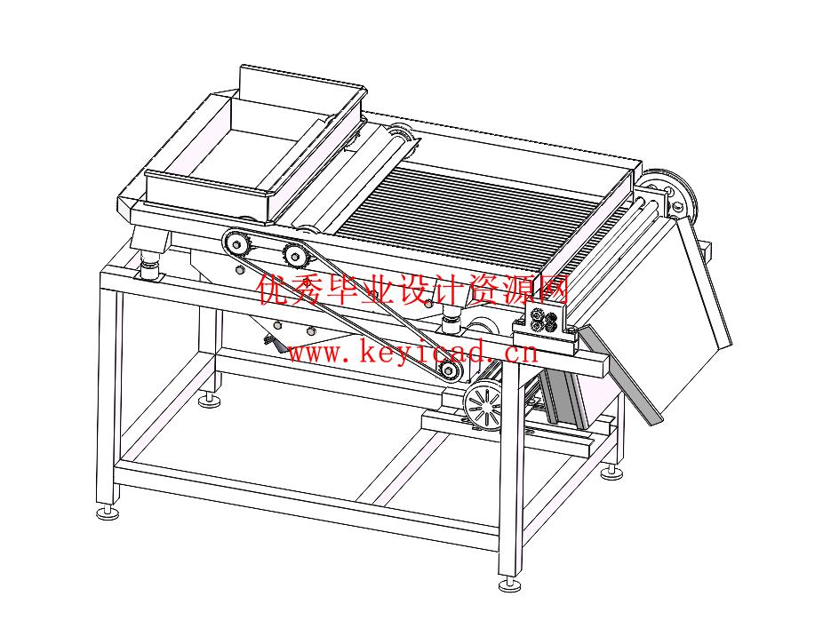 毛豆去皮机结构设计(附Solidworks模型、CAD图纸) 毛豆去皮机结构设计(附Solidworks模型、CAD图纸)