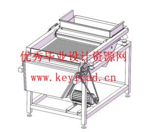 毛豆去皮机结构设计(附Solidworks模型、CAD图纸) 毛豆去皮机结构设计(附Solidworks模型、CAD图纸)