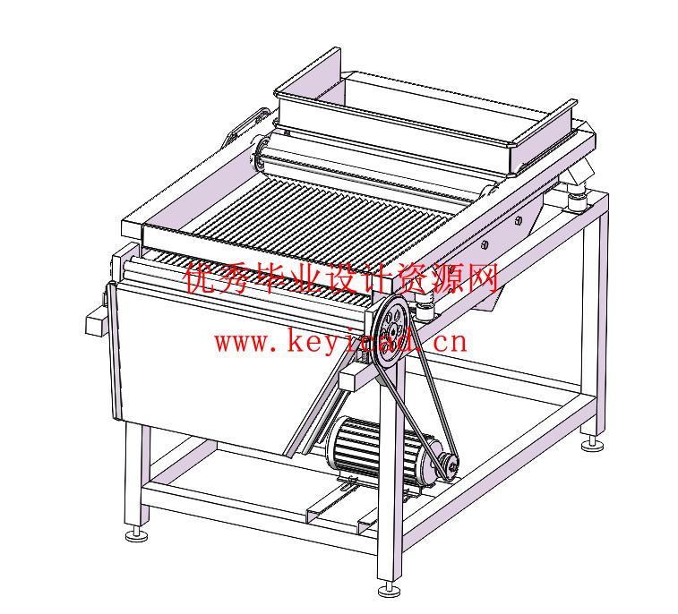毛豆去皮机结构设计(附Solidworks模型、CAD图纸) 毛豆去皮机结构设计(附Solidworks模型、CAD图纸)