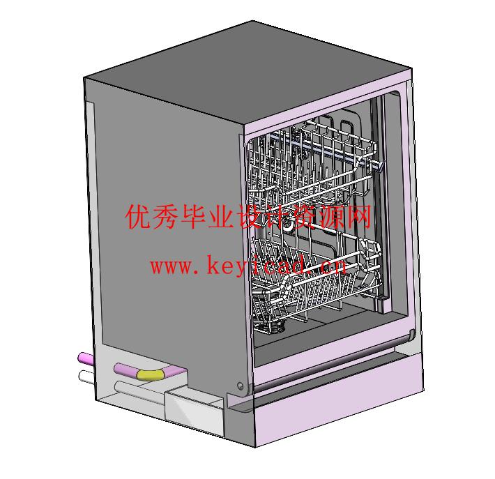 家用洗碗机结构设计(附Solidworks模型、CAD图纸) 家用洗碗机结构设计(附Solidworks模型、CAD图纸)