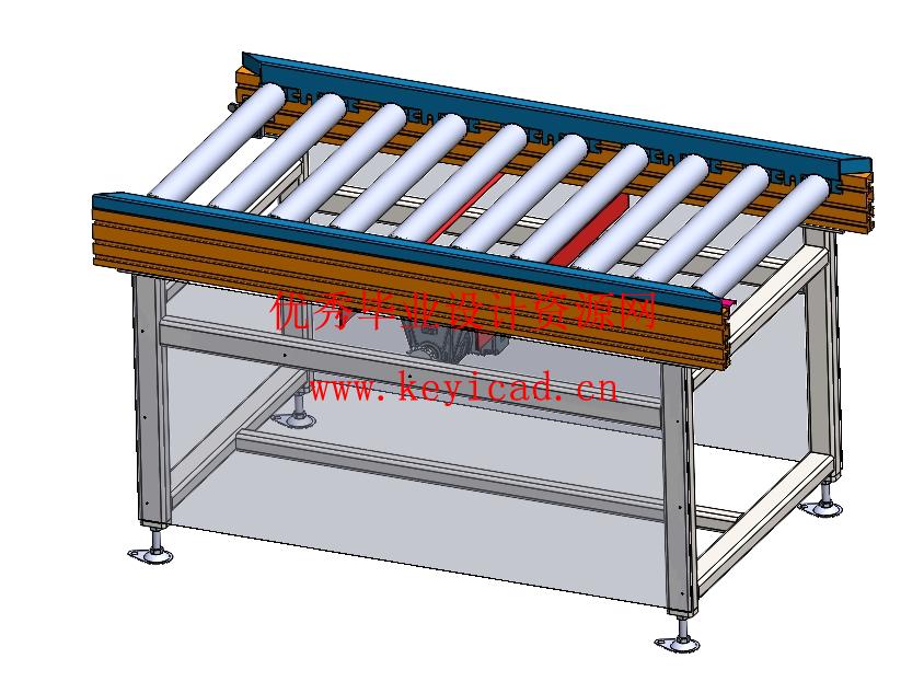 滚筒式输送设备的设计(附Solidworks模型、CAD图纸) 滚筒式输送设备的设计(附Solidworks模型、CAD图纸)