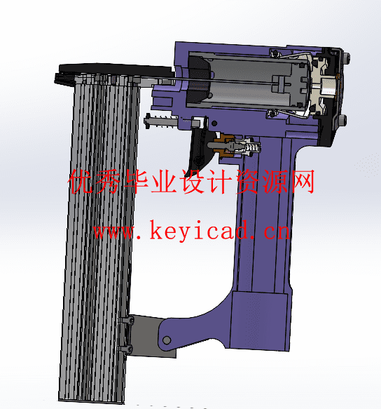 三级增压无内能射钉枪设计(附开题报告、Solidworks模型、CAD图纸) 三级增压无内能射钉枪设计(附开题报告、Solidworks模型、CAD图纸)