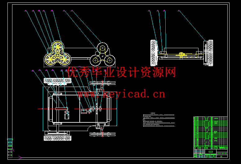 轮式自走型振动采摘机行走系统设计(附Solidworks模型、CAD图纸) 轮式自走型振动采摘机行走系统设计(附Solidworks模型、CAD图纸)