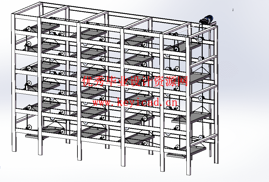 多层蚕台循环机结构设计(附ANSYS仿真、Solidworks模型、CAD图纸) 多层蚕台循环机结构设计(附ANSYS仿真、Solidworks模型、CAD图纸)
