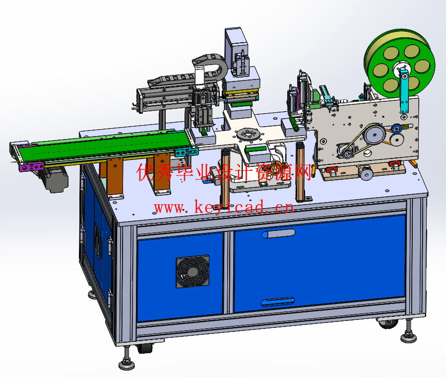 圆弧面贴标、贴纸装置的结构设计(附SolidWorks模型、CAD图纸) 圆弧面贴标、贴纸装置的结构设计(附SolidWorks模型、CAD图纸)