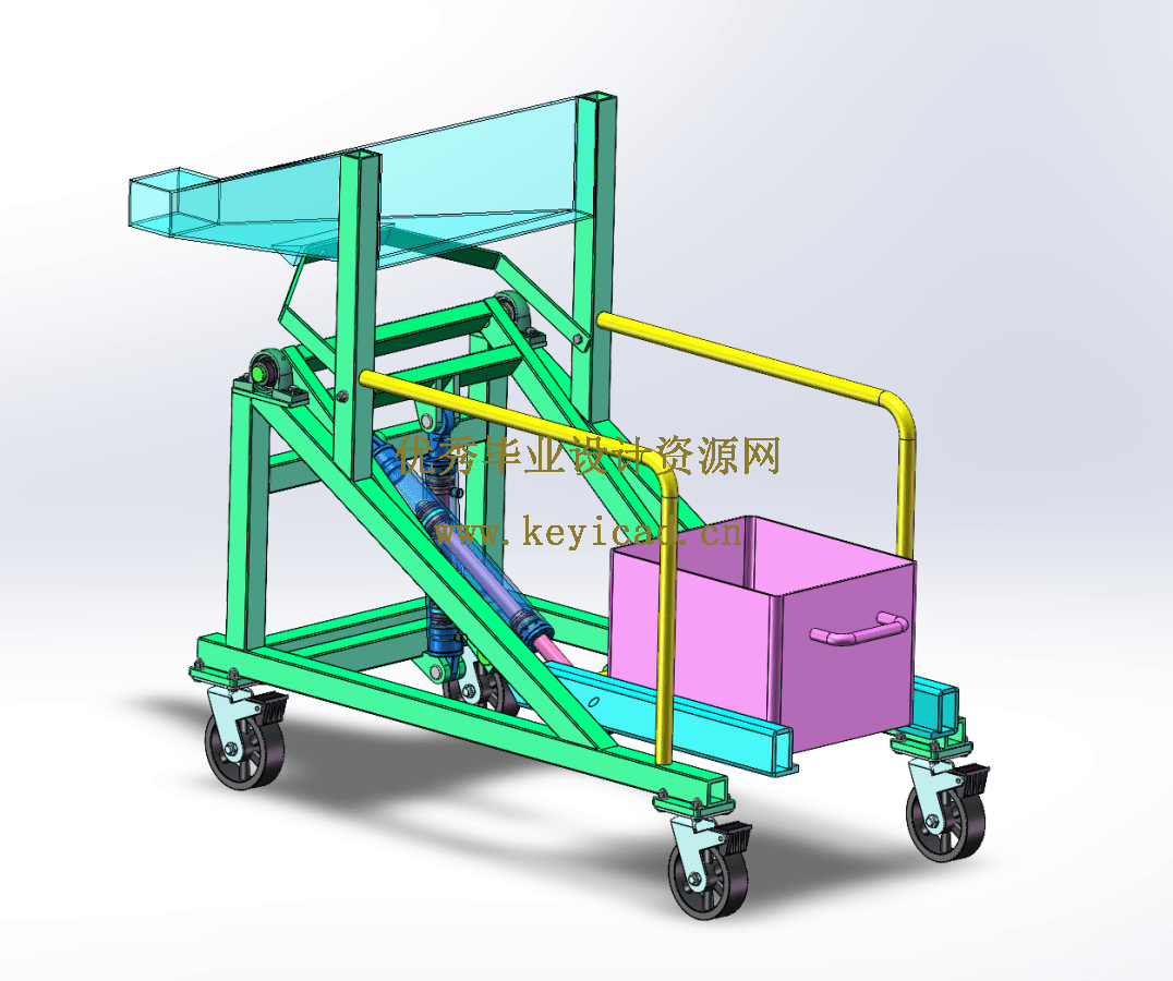液压提升上料机(SW+CAD+说明书) 液压提升上料机(SW+CAD+说明书)