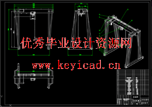 门式起重机的结构设计与建模(SW+CAD+说明书) 门式起重机的结构设计与建模(SW+CAD+说明书)