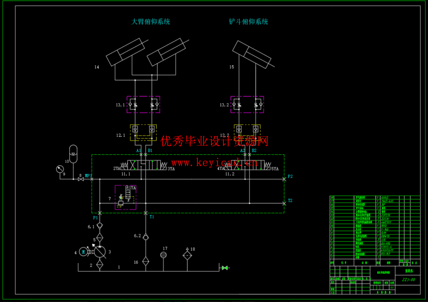 装载机结构及其液压系统设计（SW+CAD+说明书）