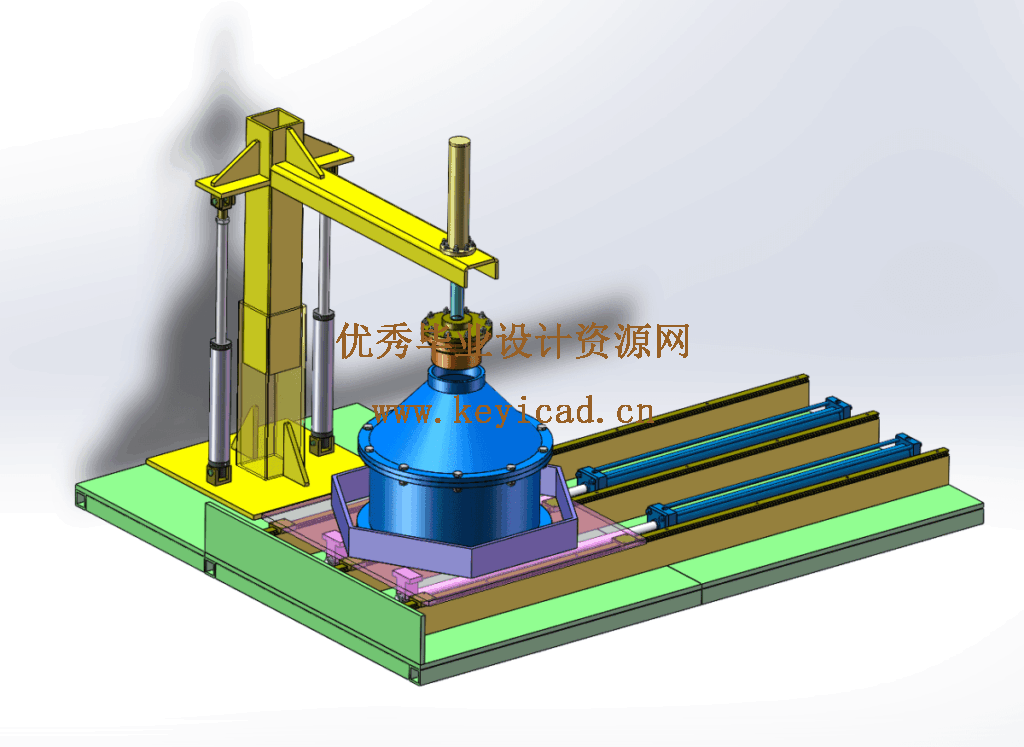 悬臂式液压加压固化脱模工装(0.6KN)(SW+CAD+说明书) 悬臂式液压加压固化脱模工装(0.6KN)(SW+CAD+说明书)