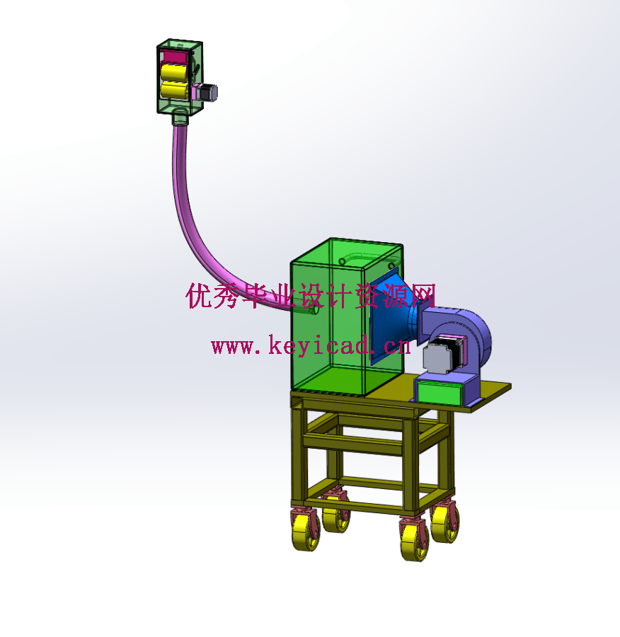 气吸金银花采摘机设计(SW+CAD+说明书) 气吸金银花采摘机设计(SW+CAD+说明书)