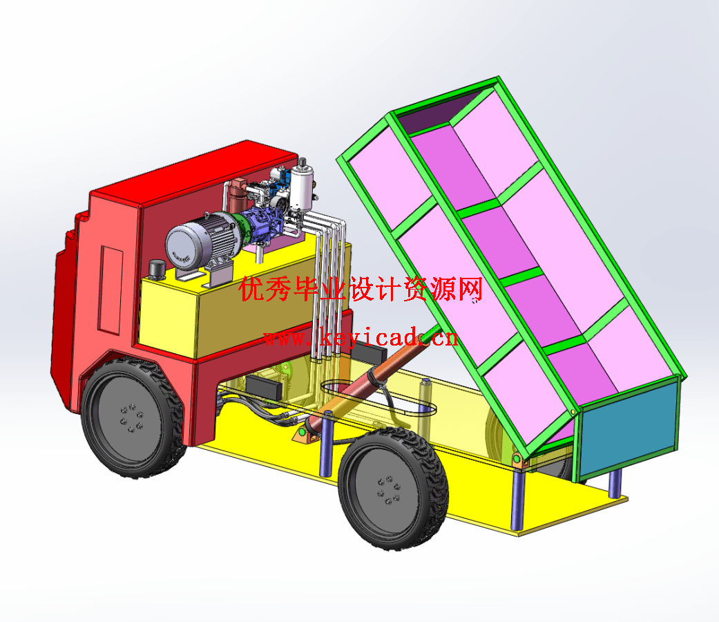 工程运输车及液压系统设计(SW+CAD+说明书) 工程运输车及液压系统设计(SW+CAD+说明书)