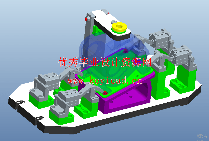 曲轴箱体加工工艺及夹具设计(铣夹具CREO+钻夹具CREO+CAD+说明书) 曲轴箱体加工工艺及夹具设计(铣夹具CREO+钻夹具CREO+CAD+说明书)