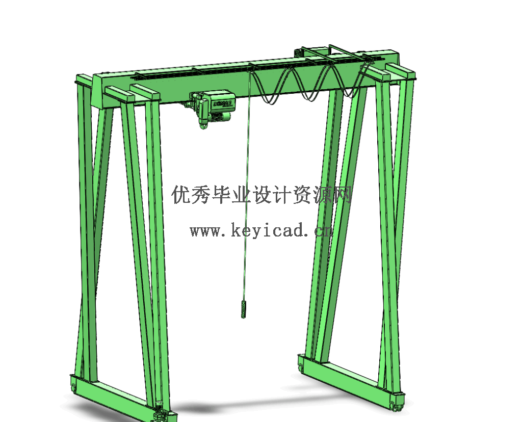 门式起重机的结构设计与建模(SW+CAD+说明书) 门式起重机的结构设计与建模(SW+CAD+说明书)