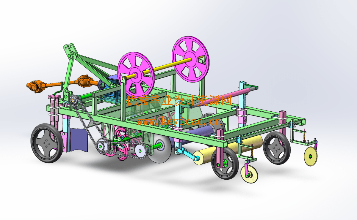 旋耕覆膜机(SW+CAD+说明书) 旋耕覆膜机(SW+CAD+说明书)