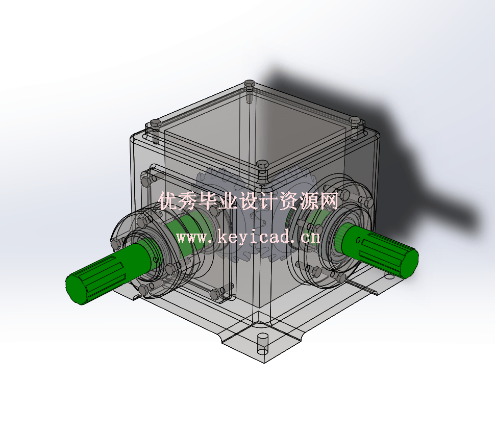 旋耕机侧齿轮箱（CAD+SW+说明书）