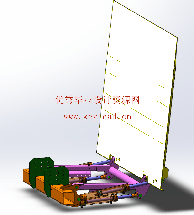 货车液压尾板设计与开发(CAD+SW+说明书) 货车液压尾板设计与开发(CAD+SW+说明书)
