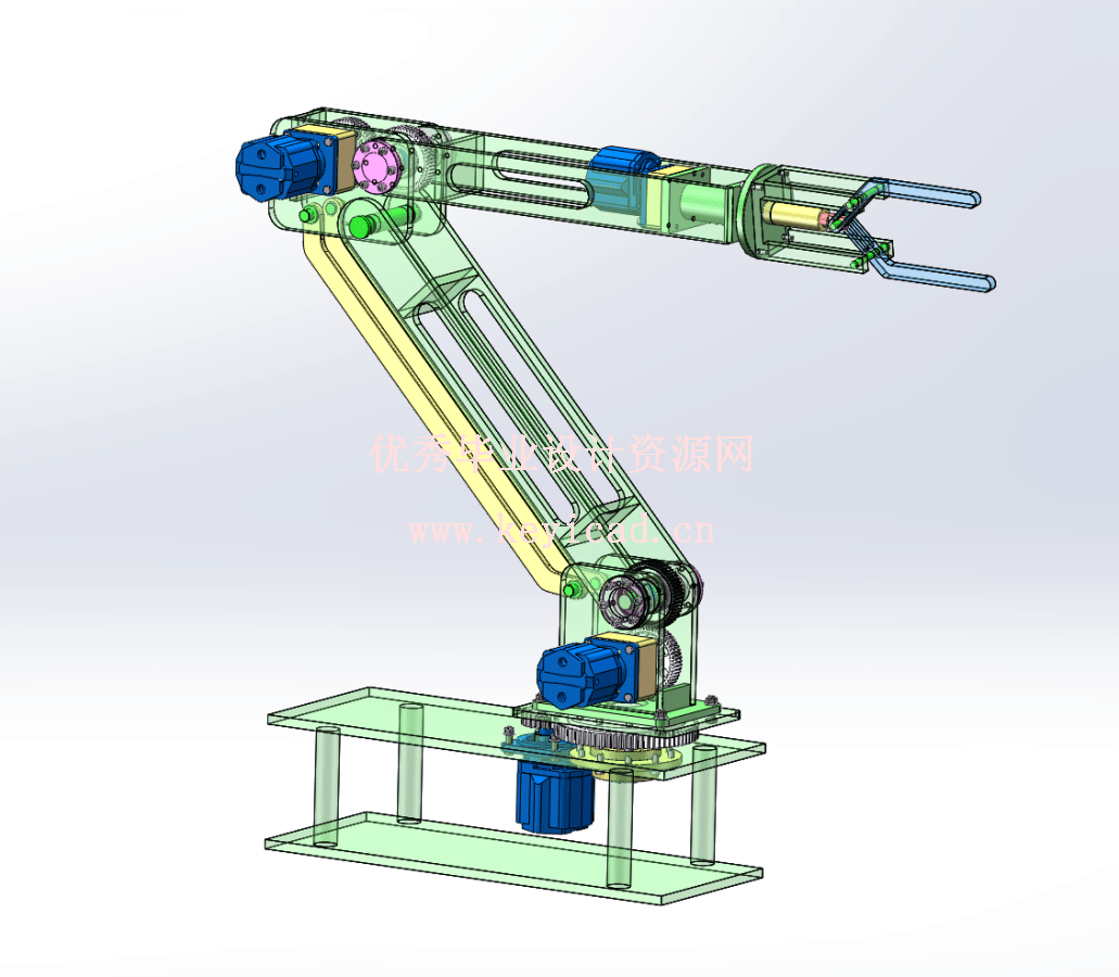 五自由度液压机械手结构设计(SW+CAD+说明书) 五自由度液压机械手结构设计(SW+CAD+说明书)