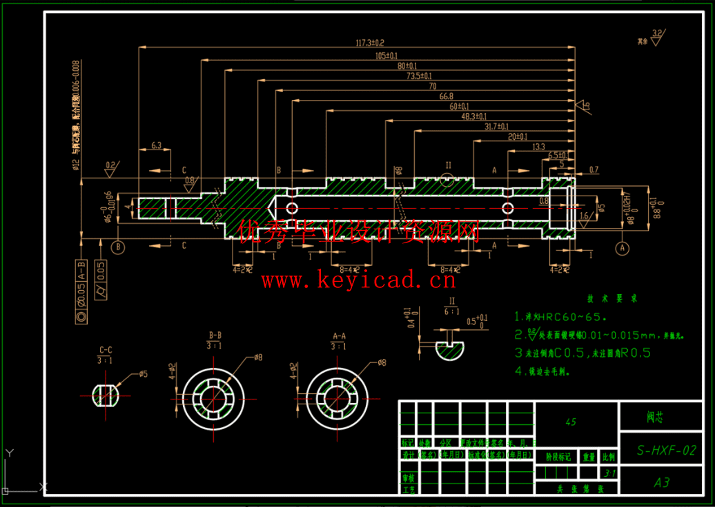 三位四通手动换向阀（CAD+SW+说明书）