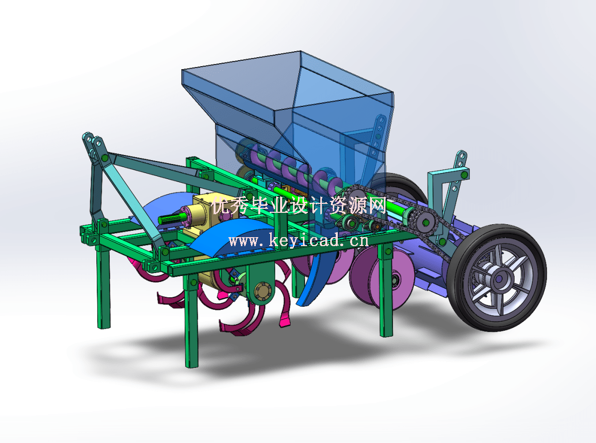 果园两行开沟施肥机(SW+CAD+说明书) 果园两行开沟施肥机(SW+CAD+说明书)