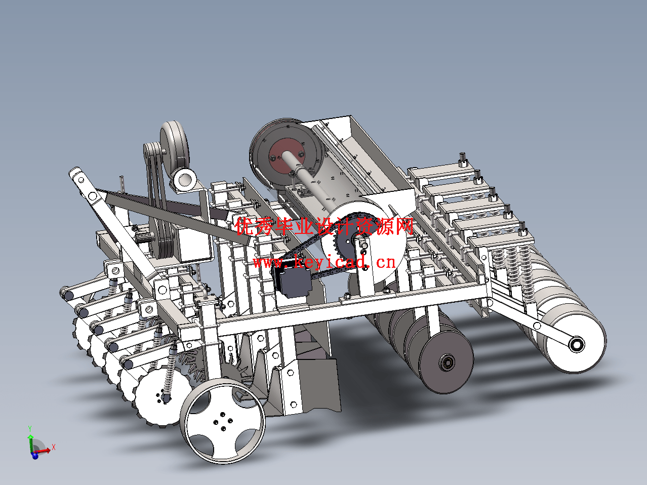 一种水稻播种装置设计(CAD+SW+开题+文献综述+说明书) 一种水稻播种装置设计(CAD+SW+开题+文献综述+说明书)