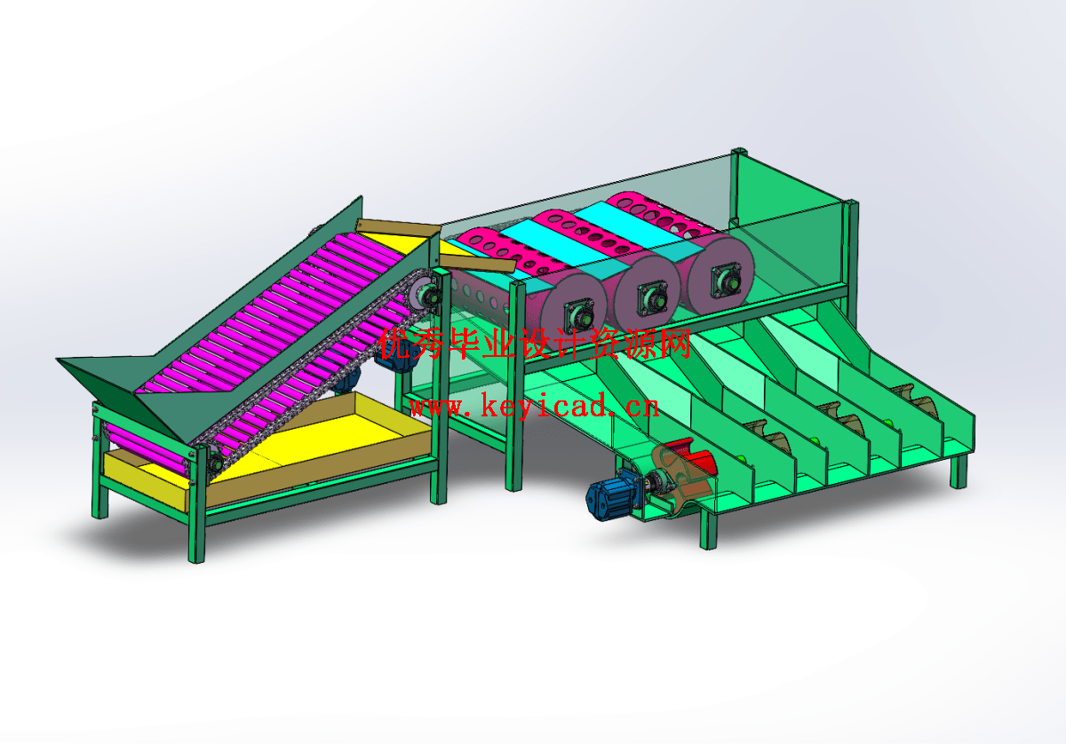 液压水果分拣机(SW+CAD+说明书) 液压水果分拣机(SW+CAD+说明书)