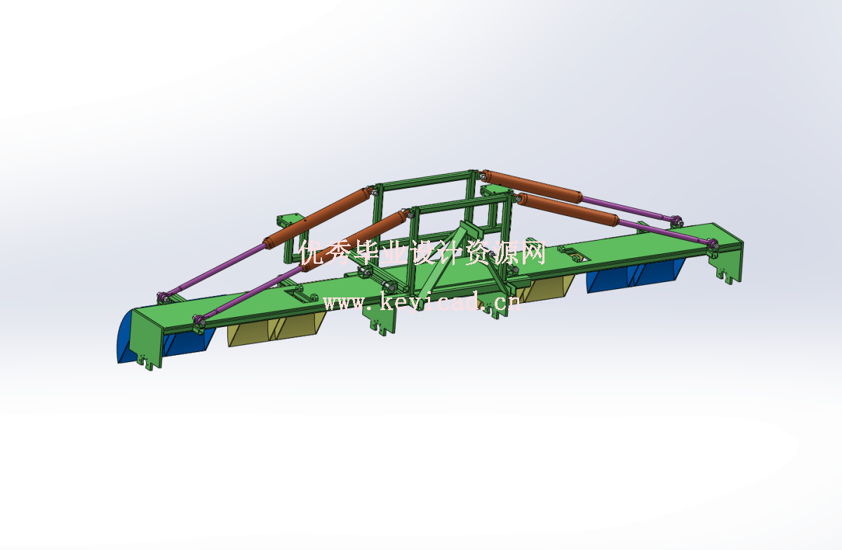 油菜宽幅折叠式浅旋精量联合直播机折叠机架设计(CAD+SW+说明书) 油菜宽幅折叠式浅旋精量联合直播机折叠机架设计(CAD+SW+说明书)