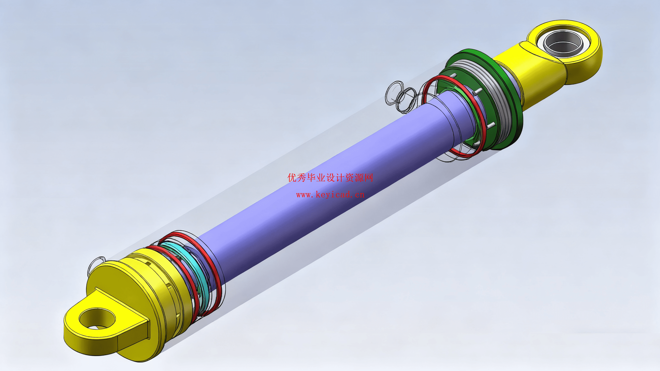 HSG工程油缸设计及工艺分析(CAD+SW+说明书) HSG工程油缸设计及工艺分析(CAD+SW+说明书)