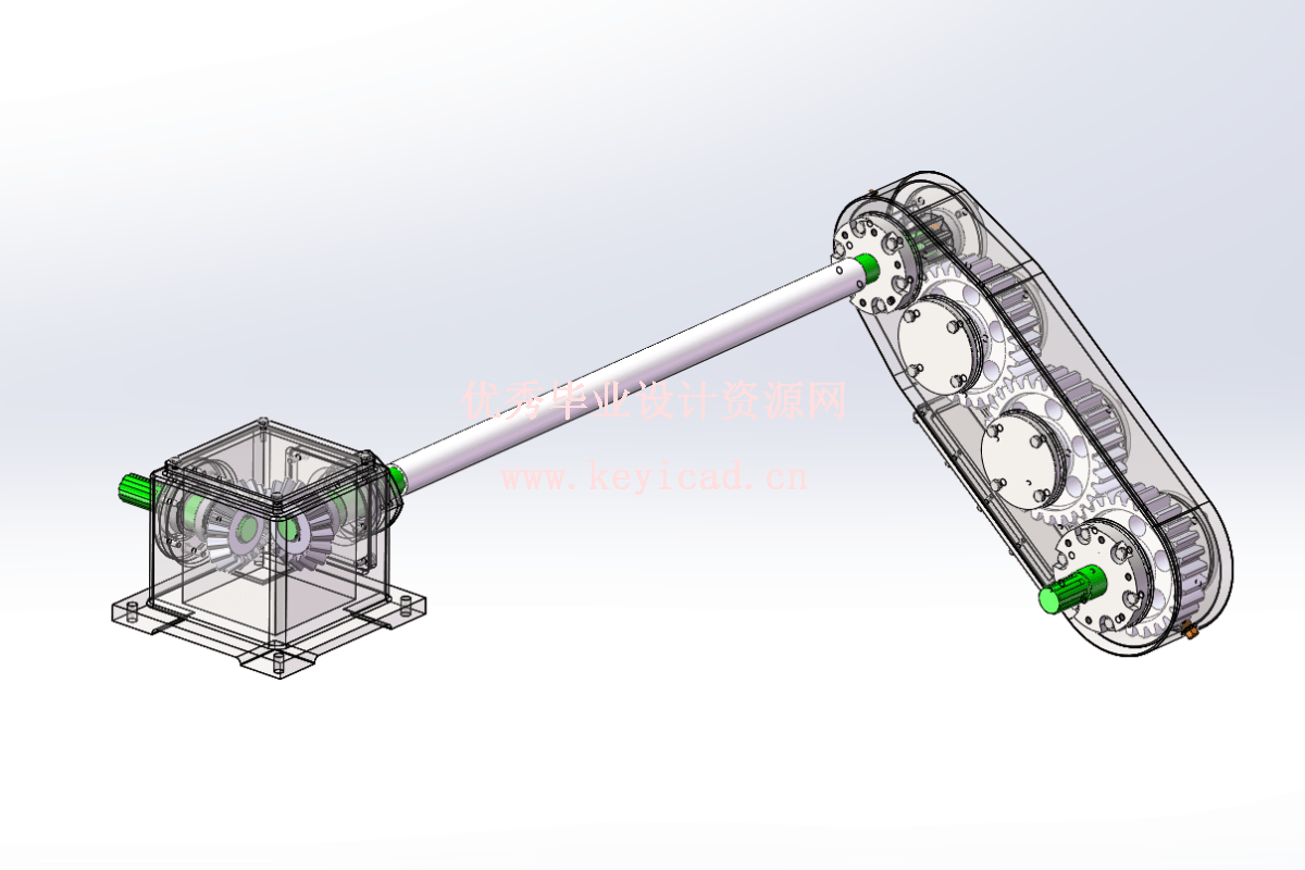 旋耕机侧齿轮箱（CAD+SW+说明书）