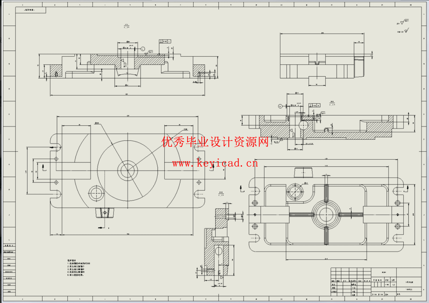 离合器齿轮五槽铣夹具设计（二维工程图+SW2016+说明书）