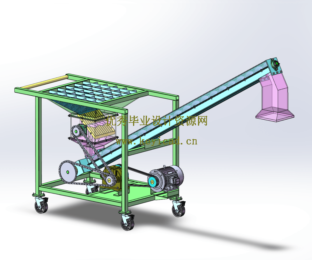 银耳食材营养土螺旋输送包装机设计(SW+CAD+说明书) 银耳食材营养土螺旋输送包装机设计(SW+CAD+说明书)