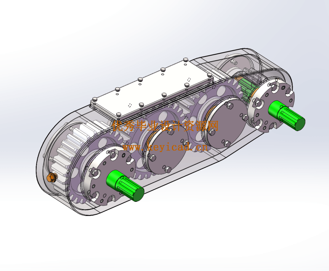 旋耕机侧齿轮箱（CAD+SW+说明书）