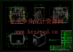 家用轿车四挡变速箱结构设计及三维建模（SW+CAD+说明书）