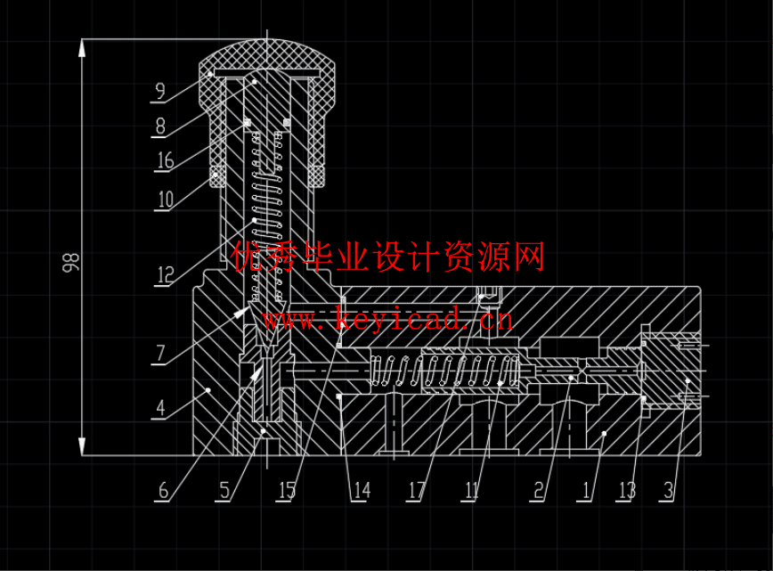 Y型先导式溢流阀（CAD+SW+说明书）